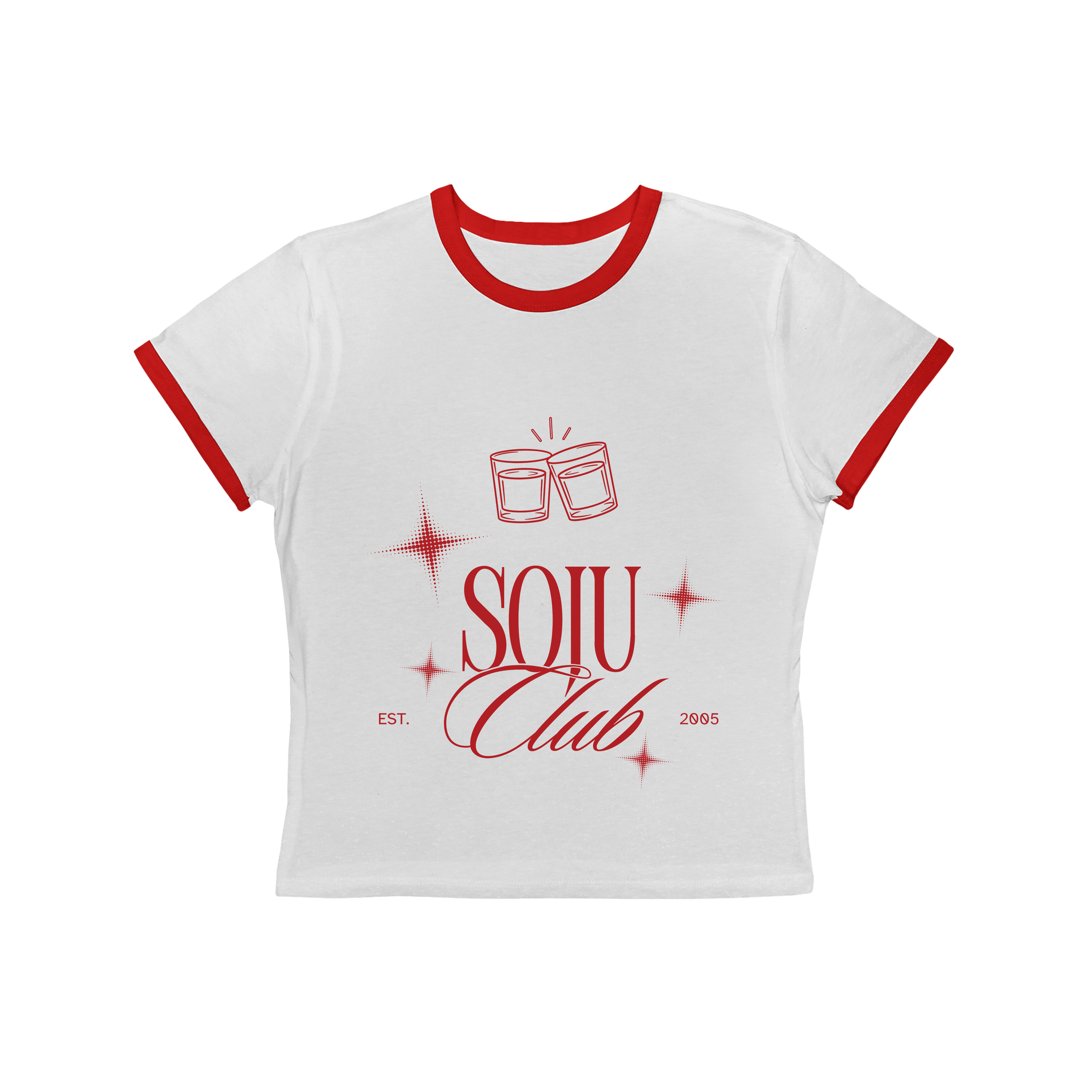 Soju Club Shirt - Korean Drinking Club Tee - Cute Crop Top - K-Style Streetwear Graphic Baby Tee for Girls