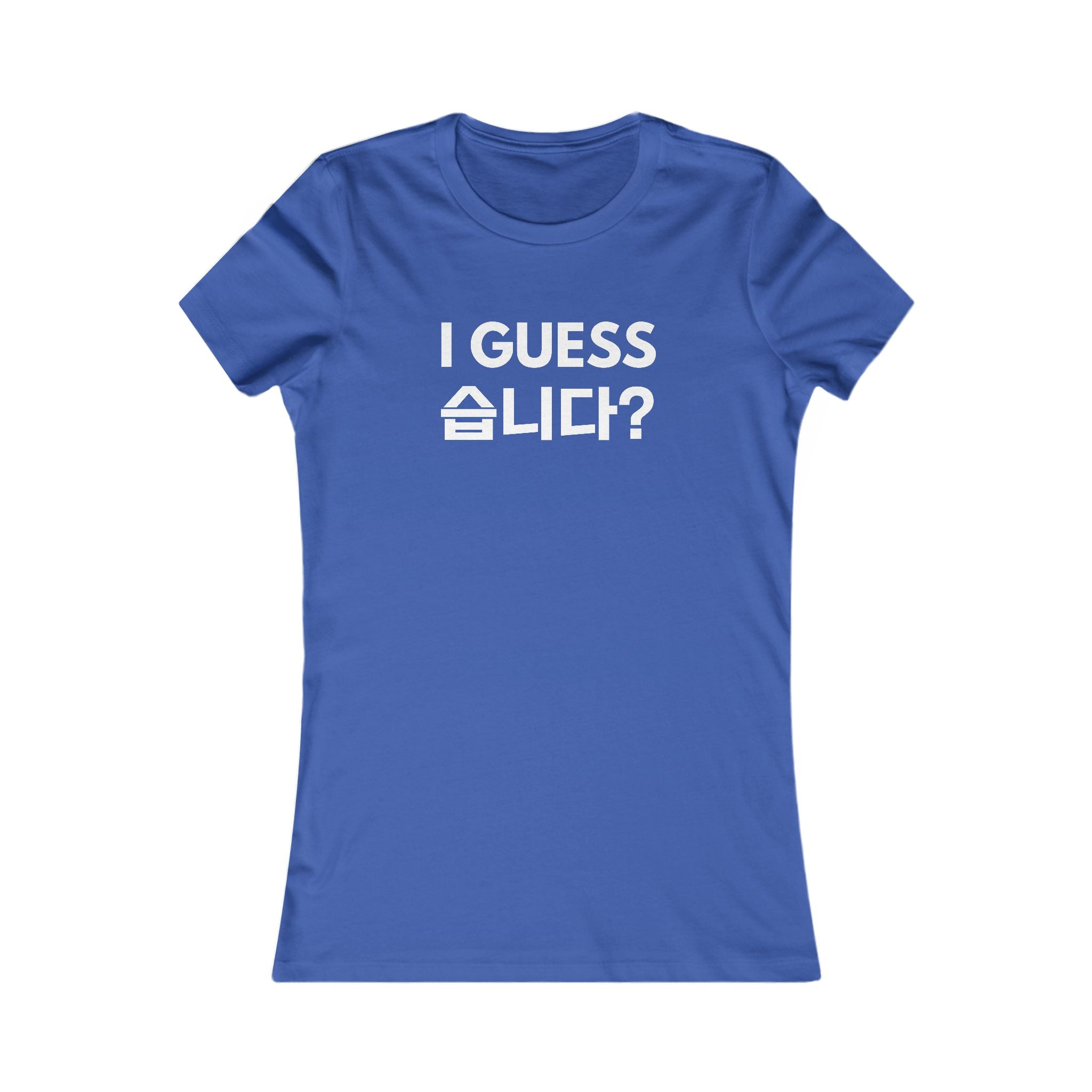 I guess...습니다? Women's Ringer Tee – K‑Pop Cute Korean Meme Phrase Graphic