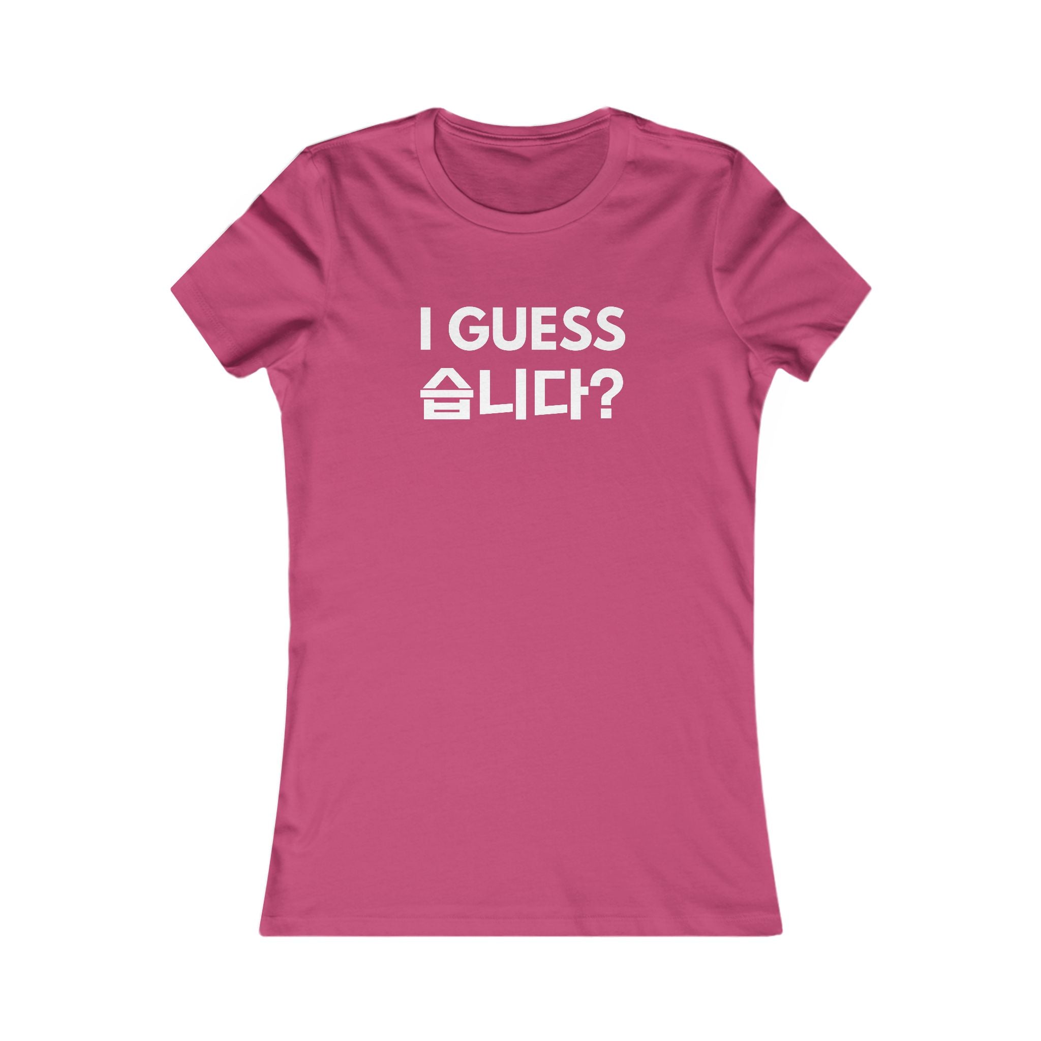 I guess...습니다? Women's Ringer Tee – K‑Pop Cute Korean Meme Phrase Graphic