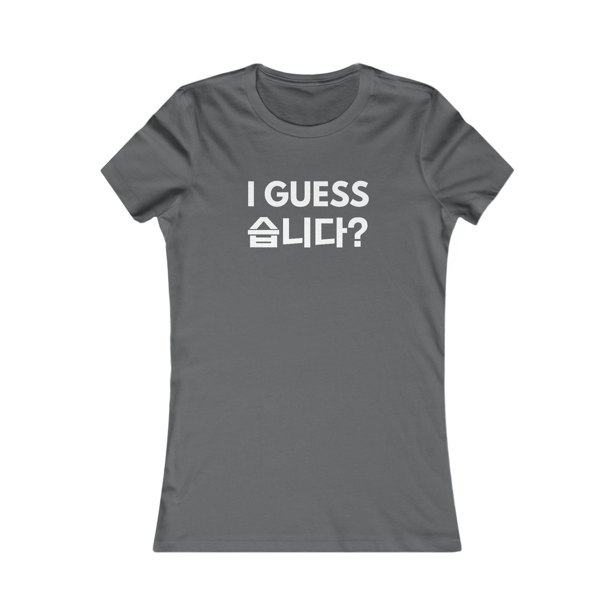 I guess...습니다? Women's Ringer Tee – K‑Pop Cute Korean Meme Phrase Graphic